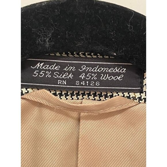 Bert Pulitzer Mens Collectors Edition Houndstooth Blazer R38 Silk & Wool Blend - Picture 4 of 16